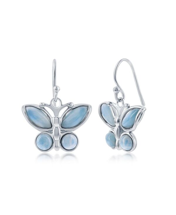 カリビアントレジャーズ レディース アクセサリー ピアス・イヤリング Caribbean Treasuresterling Silver Larimar Butterfly Earrings Blue ブルー｜ReVida 店 19,156円