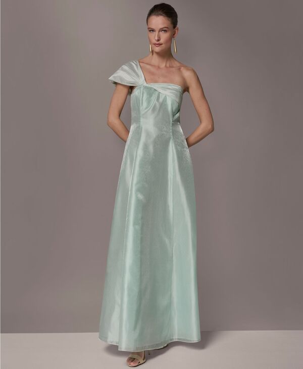 ダナ キャラン ニューヨーク レディース トップス ワンピース プチ ワンショルダー Donna Karanew York Petite One-Shoulder Ball Gown Skylight｜ReVida 店