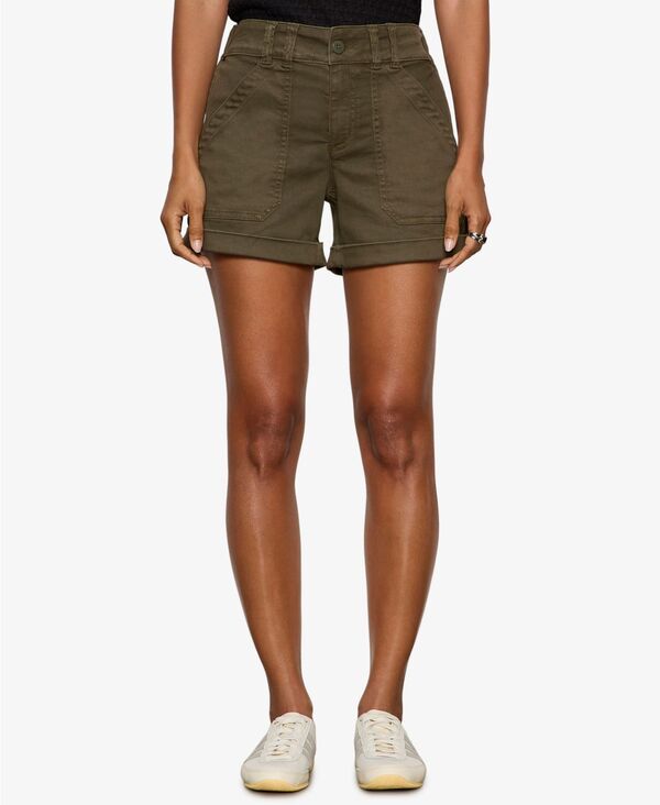 サンクチュアリー レディース ボトムス ハーフパンツ・ショーツ ショートパンツ Sanctuary Women's Wander On Cuffed Hem Shorts Burnt Olive オリーブ｜ReVida 店