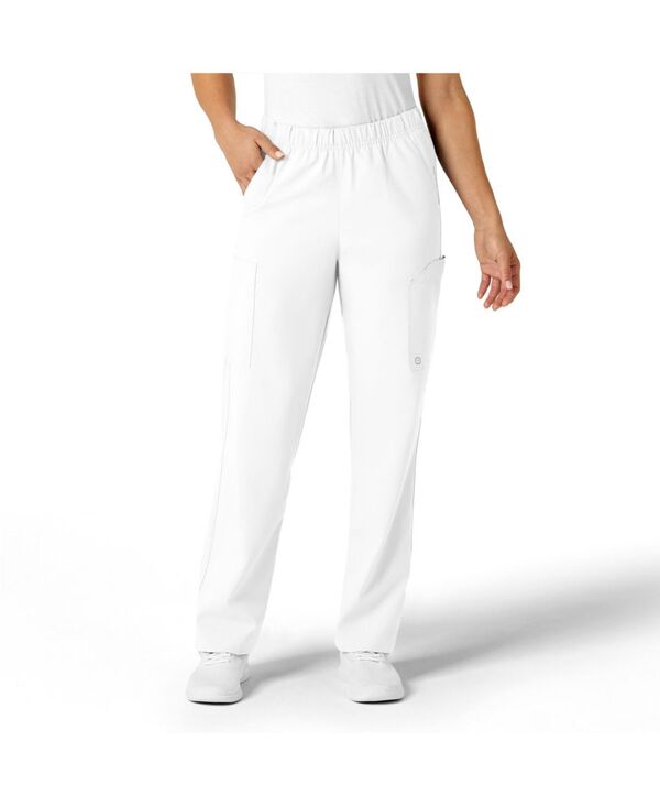 ウィンク レディース ボトムス カジュアルパンツ プチ Wink Petite W123 Unisex Multi-Cargo Scrub Pant White ホワイト｜ReVida 店