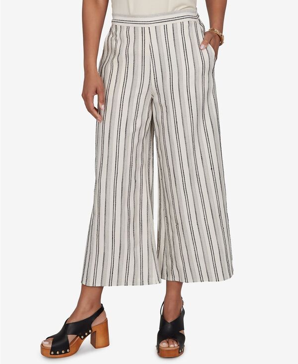 ルビーアールディー レディース ボトムス カジュアルパンツ プチ クロップド Ruby Rd. Petitextu red Stripelastic Waistband Cropped Pantstone Multi ストーン｜ReVida 店