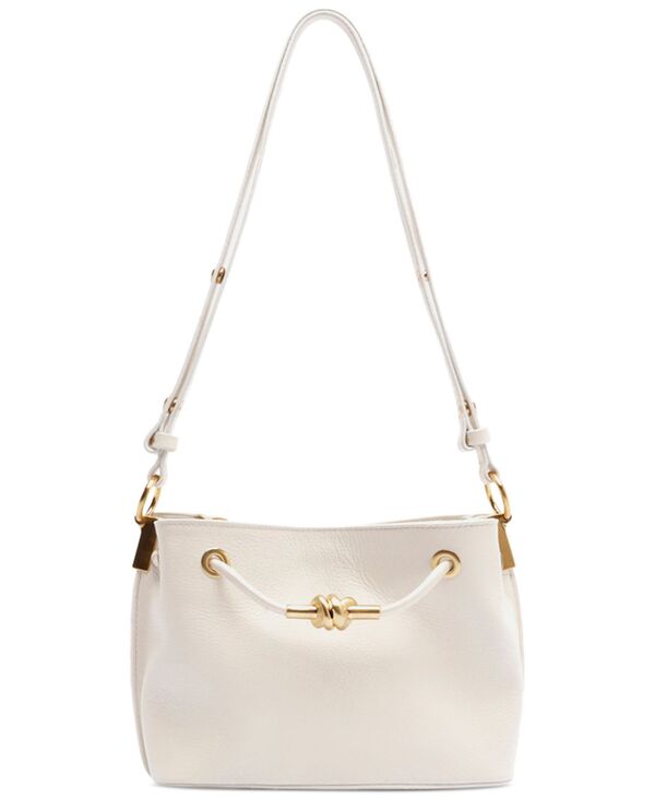 アレッツォ レディース バッグ Arezzo Daphne Small Gold-Tone Knot and Eyelets Crossbody Handbag Crema White ホワイト｜ReVida 店
