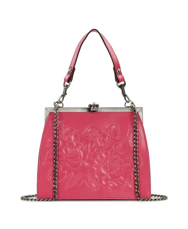 パトリシアナシュ レディース バッグ レザー Patricia Nash Aurelie Small Rose Tooled Leather Crossbody Frame Handbag Petal Pink With Rose Tuell ピンク|ReVida 店