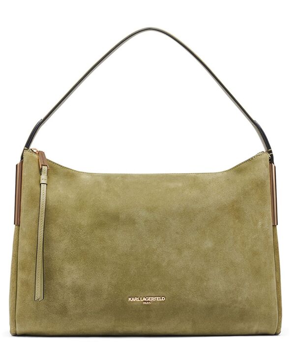 カール ラガーフェルド レディース バッグ KARLAGERFELD PARIS Large Valerie Hobo Handbag Olive オリーブ｜ReVida 店