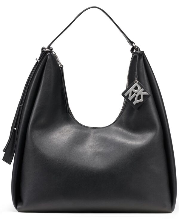 ダナ キャラン ニューヨーク レディース バッグ DKNY Elicia Large Hobo Handbag Black/Silver ブラック｜ReVida 店