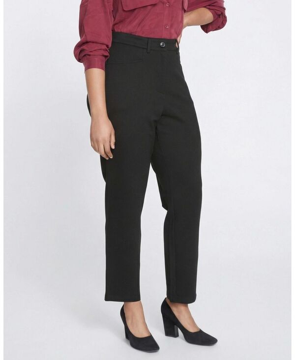 ユニバーサル スタンダード レディース ボトムス カジュアルパンツ プラスサイズ Universal Standard Plusize Long Cigarette Ponte Pants Black ブラック｜ReVida 店