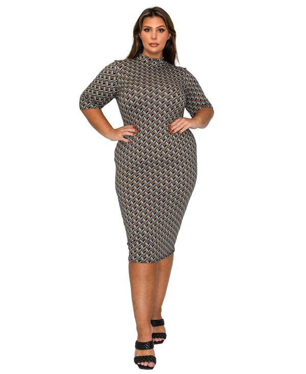 リブド レディース トップス ワンピース プラスサイズ ミディ L I V D Plusize Gallarda Midi Dress Black ブラック｜ReVida 店