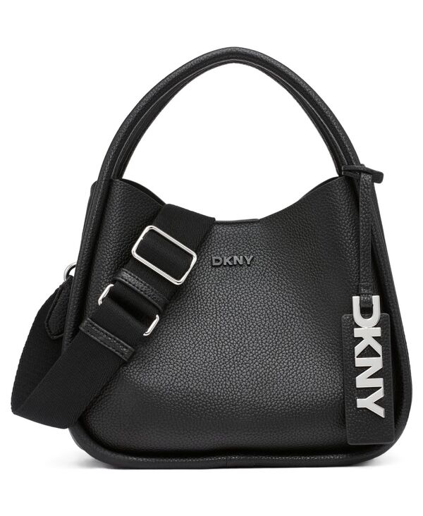 ダナ キャラン ニューヨーク レディース バッグ キャップ DKNY Capri Small Hobo Handbag Black/Silver ブラック｜ReVida 店
