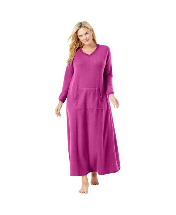 ドリームスアンドコー レディース アンダーウェア ナイトウェア Dreams & Co. Women's Dreams and Co. Long Sherpa Loungerich magenta マゼンタ|ReVida 店