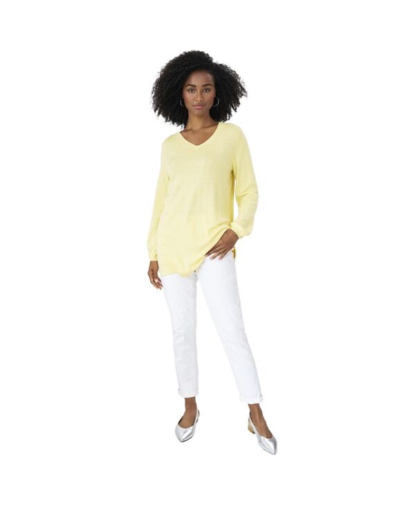 Ellos レディース ボトムス デニムパンツ ellos Women's Boyfriend Jean White ホワイト｜ReVida 店