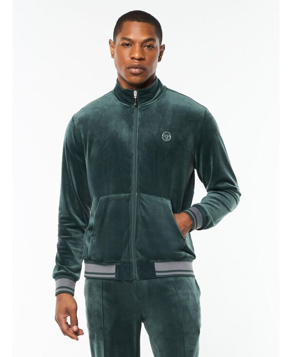 セルジオタッキーニ メンズ アウター ジャケット・ブルゾン Sergio Tacchini Men's Viaggioa Track Jacket Green gables グリーン|ReVida 店