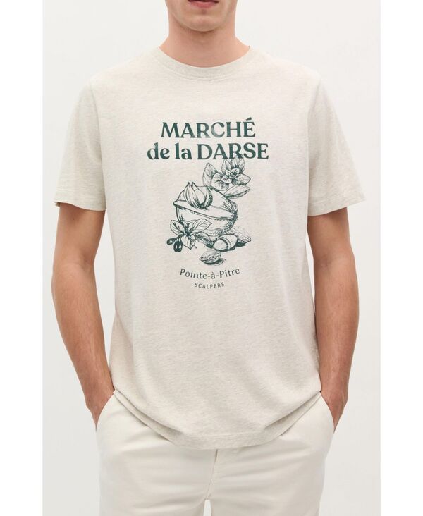 スカルパーズ メンズ トップス Tシャツ Scalpers Men\'s Marche Tee Light grey melange グレー｜ReVida 店