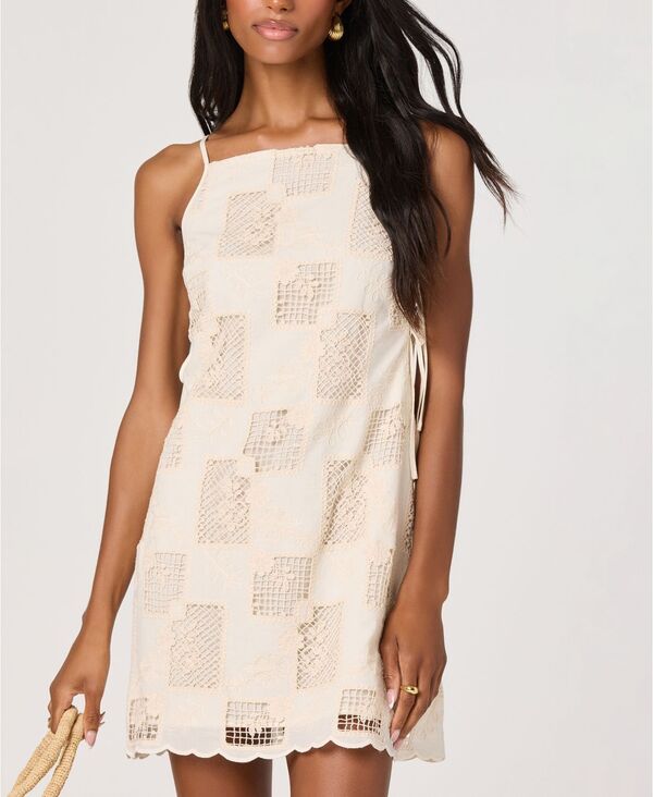 アストール レディース トップス ワンピース ASTR the Label Women'samira Square Neck Dress Natural|ReVida 店