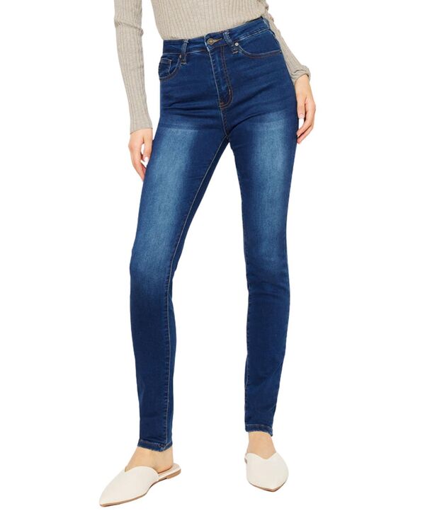 カンクン レディース ボトムス デニムパンツ ジーンズ KanCan Women's Vanessa High Rise Super Skinny Jeans Dark wash｜ReVida 店