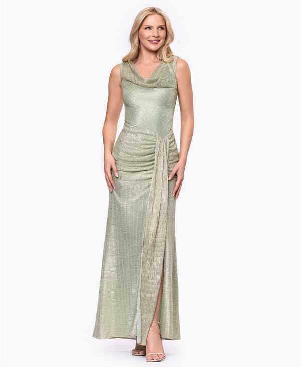 ベッツィアンドアダム レディース トップス ワンピース Betsy & Adam Women's Cowl Neck Gown Sage セージ|ReVida 店