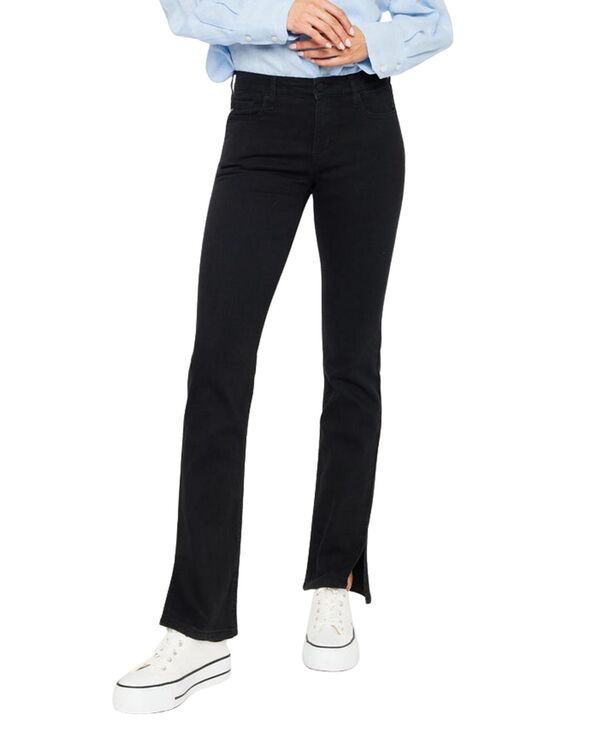 カンクン レディース シューズ ブーツ・レインブーツカット ジーンズ KanCan Women's Mai Mid Rise Y2K Bootcut Jeans Black ブラック|ReVida 店