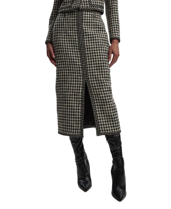 カレンミレン レディース ボトムスカート ツイード Karen Millen Women's Tweed Belted Pencil Skirt Multi マルチカラー｜ReVida 店