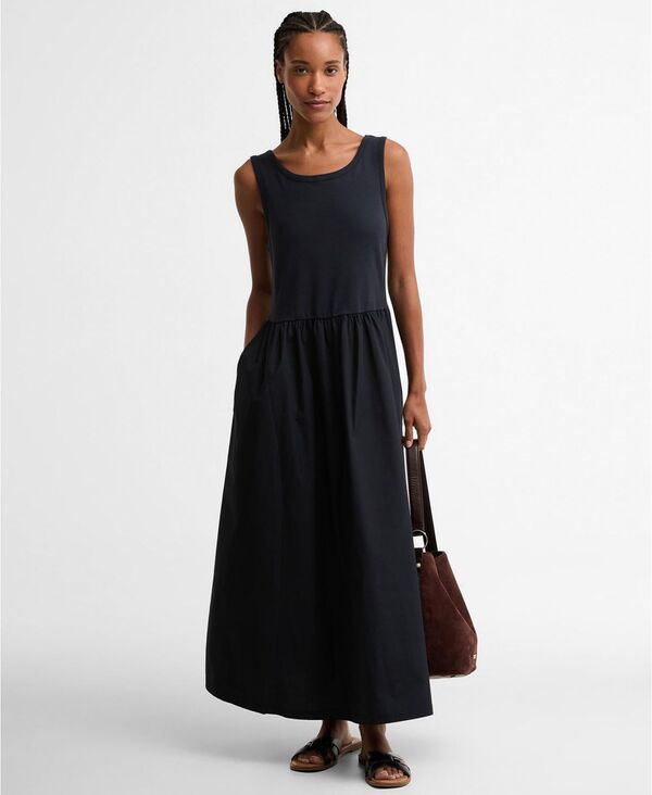 バブアー レディース トップス ワンピース ノースリーブ マキシ Barbour Women's Rosalie Sleeveless Maxi Dress Dark Navy ネイビー|ReVida 店