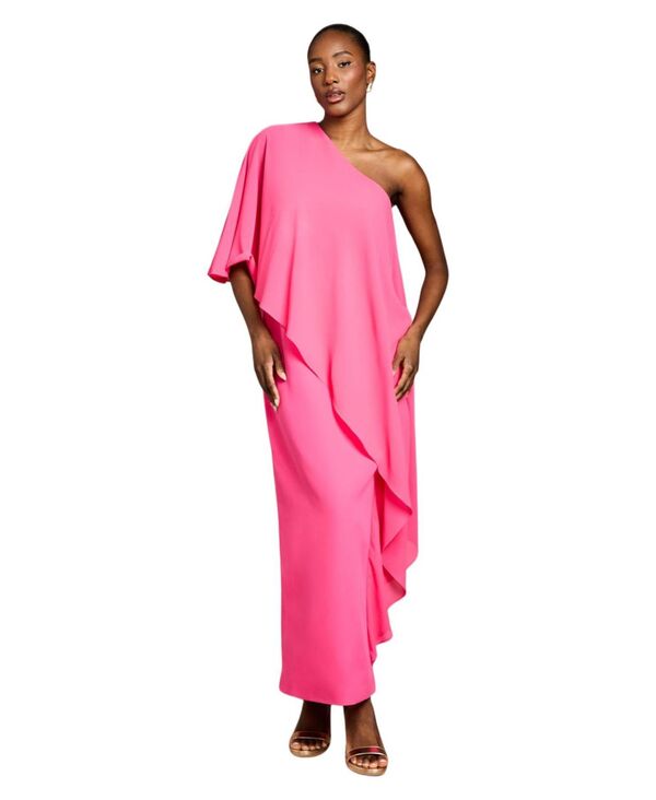 コースト レディース トップス ワンピース シフォン ケープデザイン クレープ キャップ ケープ Coast Women's Chiffon Cape Crepencil Dress Magenta マゼンタ|ReVida 店