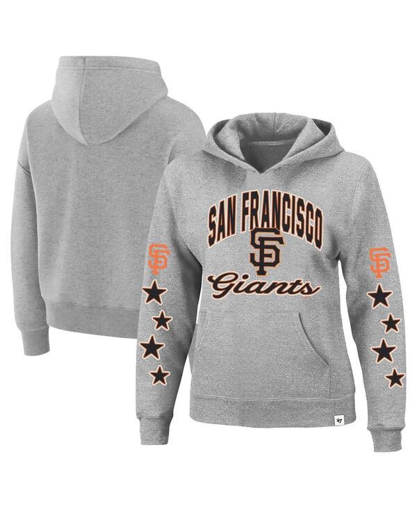 47 ブランド レディース アウター パーカー・スウェット プラスサイズ '47 Brand Women's Heather Gray San Francisco Giants Plusize Starry Eye Hoodie Heather Gray グレー｜ReVida 店