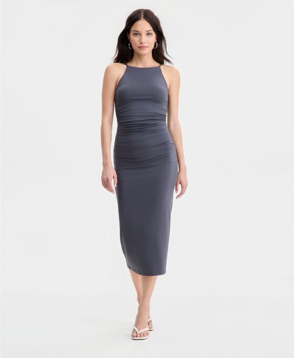 バースリー レディース トップス ワンピース ミディ ホルター Bar III Women's Halter Bodycon Midi Dress Ebony Slat|ReVida 店
