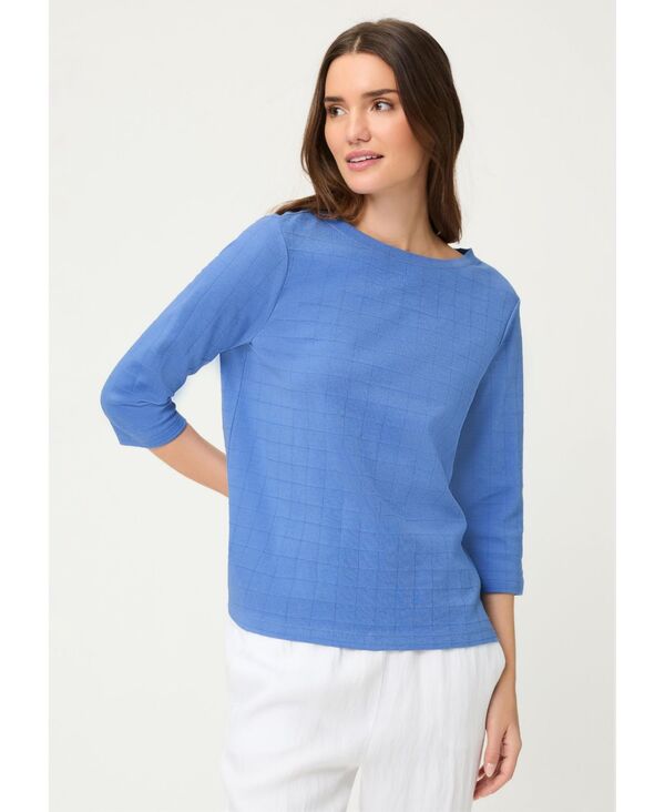 オルセン レディース トップス Tシャツ リブニット Olsen Women's Rib Knit-Shirt Bay blue ブルー|ReVida 店