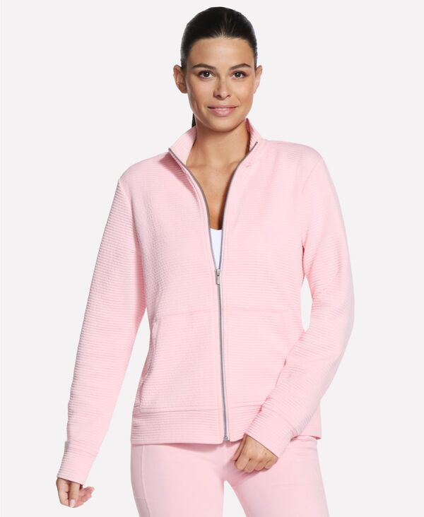 スケッチャーズ レディース アウター ジャケット・ブルゾン Skechers Women's Go-Walk Ottoman Jacket - Cozy Fit Pink Sugar ピンク｜ReVida 店