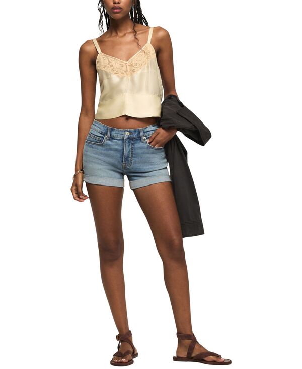 ラッキーブランド レディース ボトムス ハーフパンツ・ショーツ ショートパンツ Lucky Brand Women's Mid-Rise Ava Shorts Party Girl Rolled Wash|ReVida 店