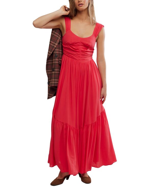 フリーピープル レディース トップス ワンピース マキシ Free People Women'sasha Sweetheart Viscose Maxi Solidress Lollipop｜ReVida 店 28,980円