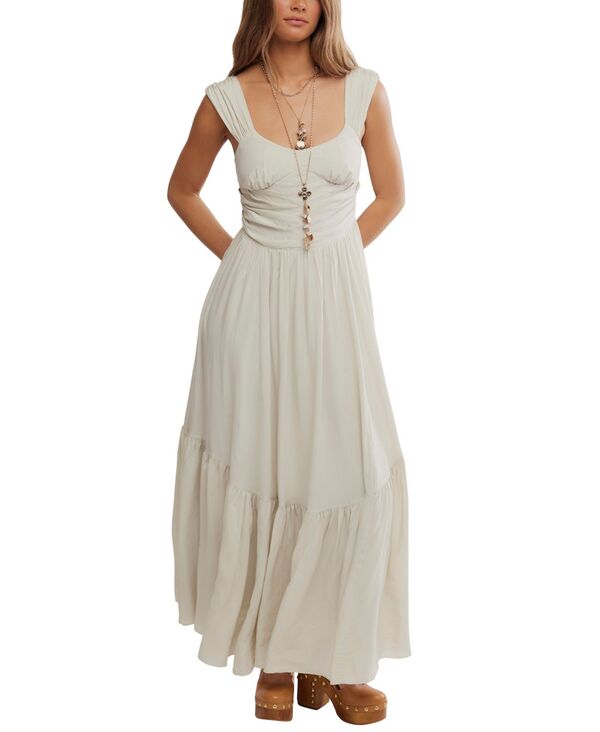 フリーピープル レディース トップス ワンピース マキシ Free People Women'sasha Sweetheart Viscose Maxi Solidress Off-White オフホワイト｜ReVida 店 28,980円