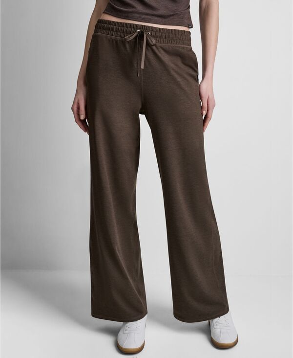 ダナ キャラン ニューヨーク レディース ボトムス カジュアルパンツ DKNY Women's Regular-Fit Wide-Leg Pants Espresso Spacedye｜ReVida 店