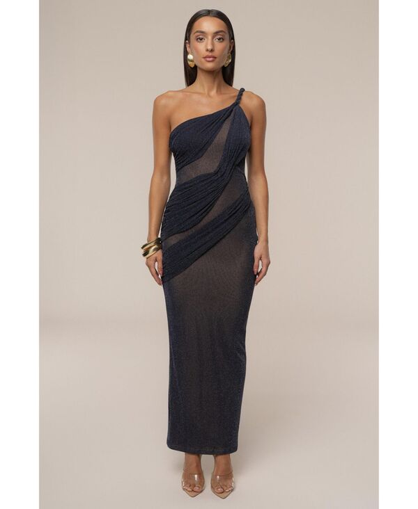 ジェイラックスレーベル レディース トップス ワンピース マキシ JLUXLABEL Women's Alari One Shoulder Maxi Dress Blue ブルー|ReVida 店
