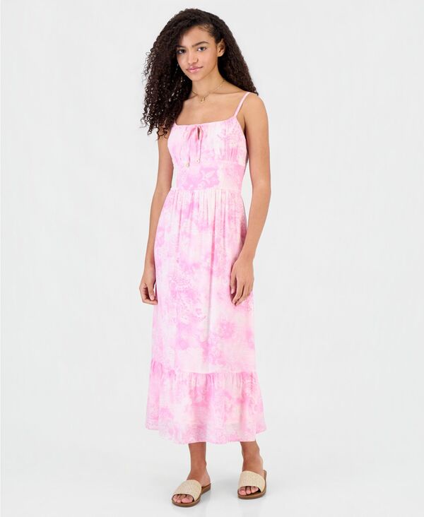 シンシアリージュルズ レディース トップス ワンピース ティアード プリント ミディ Sincerely Jules Juniors' Printed Tie red Midi Dress Ballet Slipper Print｜ReVida 店