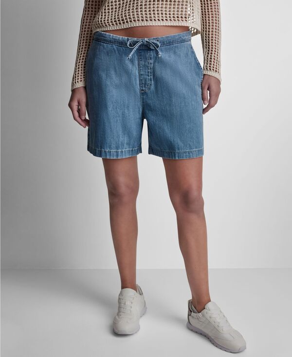 ダナキャランニューヨーク レディース ボトムス ハーフパンツ・ショーツ ショートパンツ DKNY Jeans Women's Mid-Rise Flowy Relaxed Pull-On Shorts Paladino｜ReVida 店