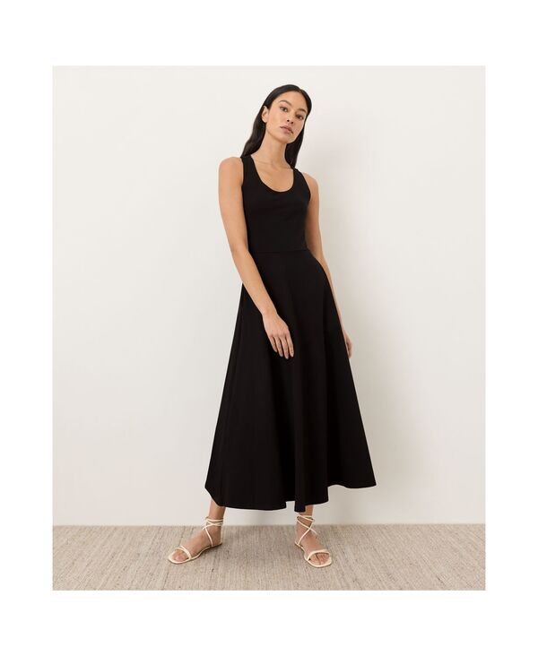 パクト レディース トップス ワンピース オープンバック コットン マキシ Pact Women's Fit & Flare Open Back Maxi Dress Made With Organicotton Black ブラック｜ReVida 店 28,480円