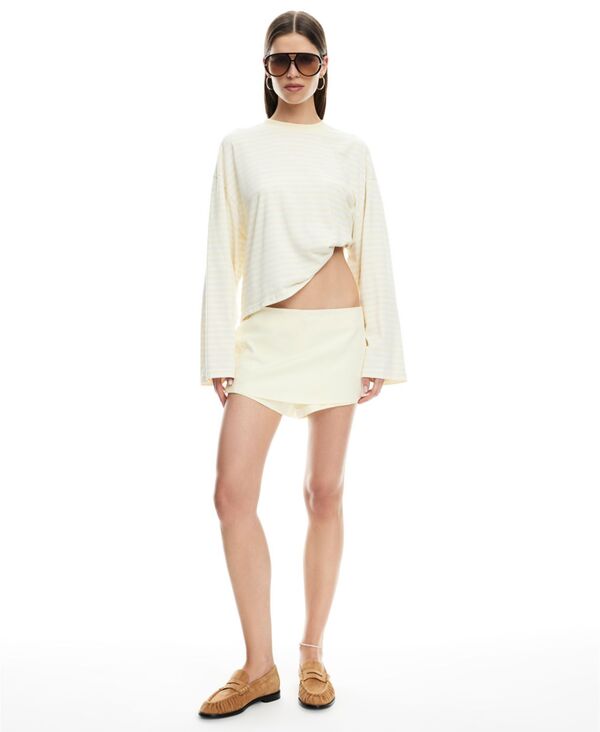 ライオネス レディース トップス シャツ 長袖 Lioness Women's Bloom Round-Neck Long-Sleeve Top Lemontini Stripe ストライプ｜ReVida 店