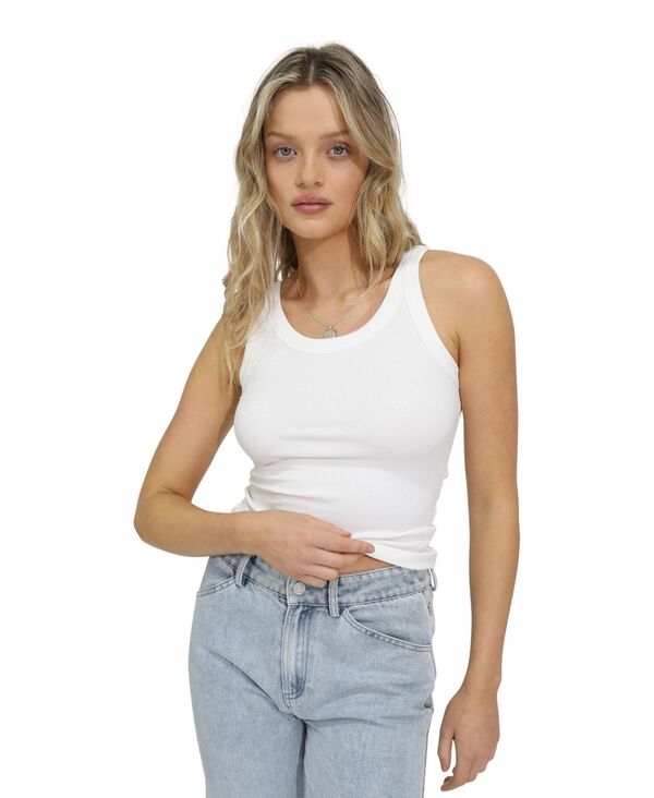 ベルアンドブルーム レディース トップス タンクトップ リブ Belle & Bloom Women's Belle and Bloom Lastime Ribbed Tank Top White ホワイト｜ReVida 店