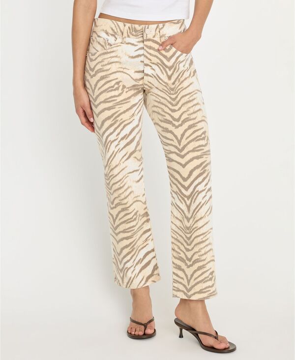 グッドアメリカン レディース ボトムス デニムパンツ ヴィンテージ プリント ジーンズ Good American Women's Good Vintage-Inspi red Straightiger Print Jeans Brown ブラウン｜ReVida 店 28,712円