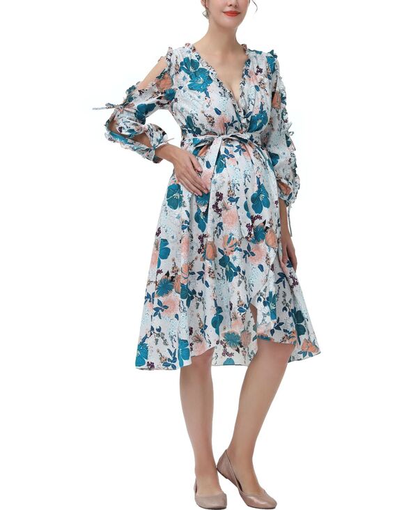 キミアンドカイ レディース トップス ワンピース マタニティ kimi + kai Maternity Akemi Nursing Hospital Incognito Delivery Dress Multicolo red マルチカラー｜ReVida 店