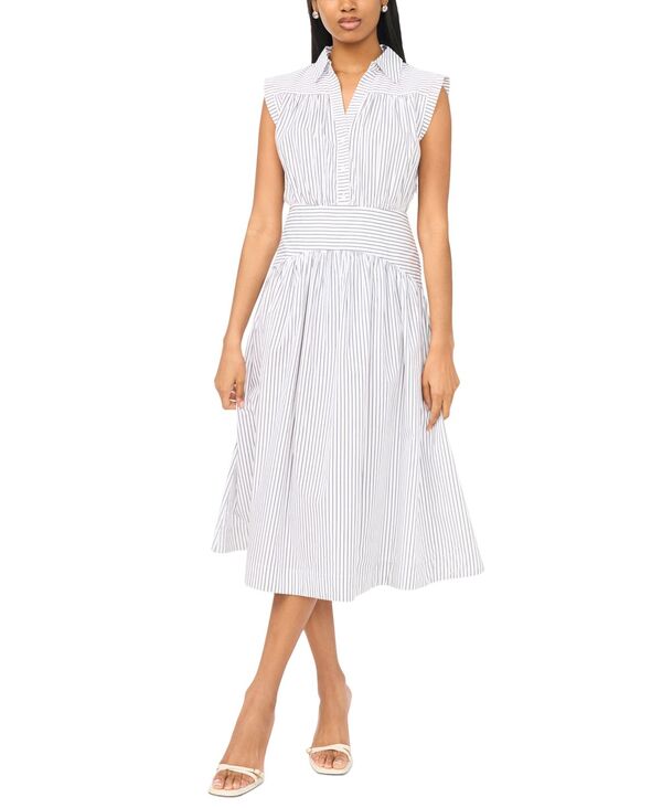 ミスク レディース トップス ワンピース ダウン MSK Women\'s Colla red Shir red Button-Down Dress Iron gate｜ReVida 店