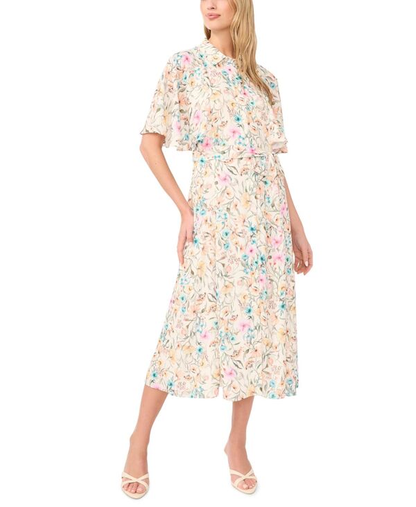 ヴィンスカムート レディース トップス シャツ Vince Camuto Women's Flutter-Sleeve Princesseam Button-Up Shirt Dress Antique White ホワイト|ReVida 店