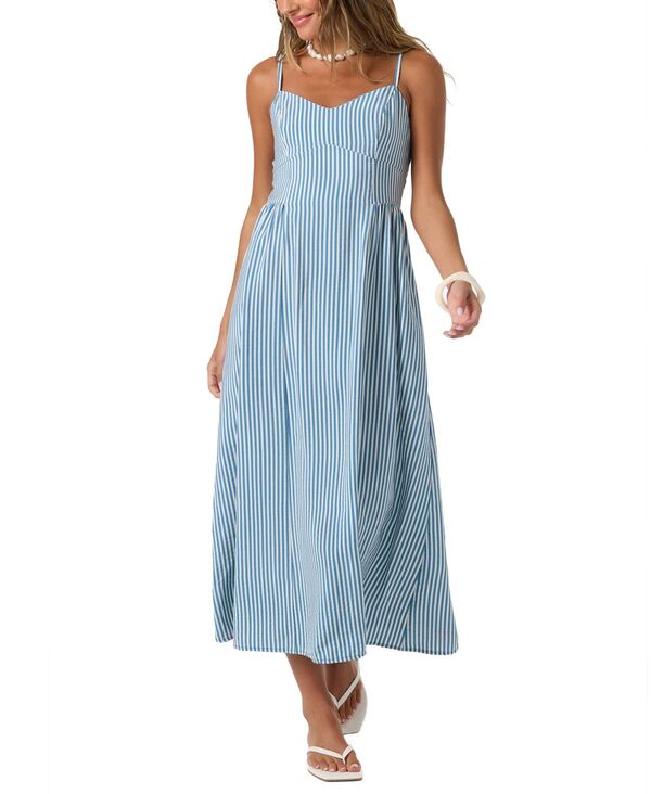 オニール レディース トップス ワンピース O'Neill Women's Linden Stripe Sweetheart Neck Dress Tofu ストライプ|ReVida 店