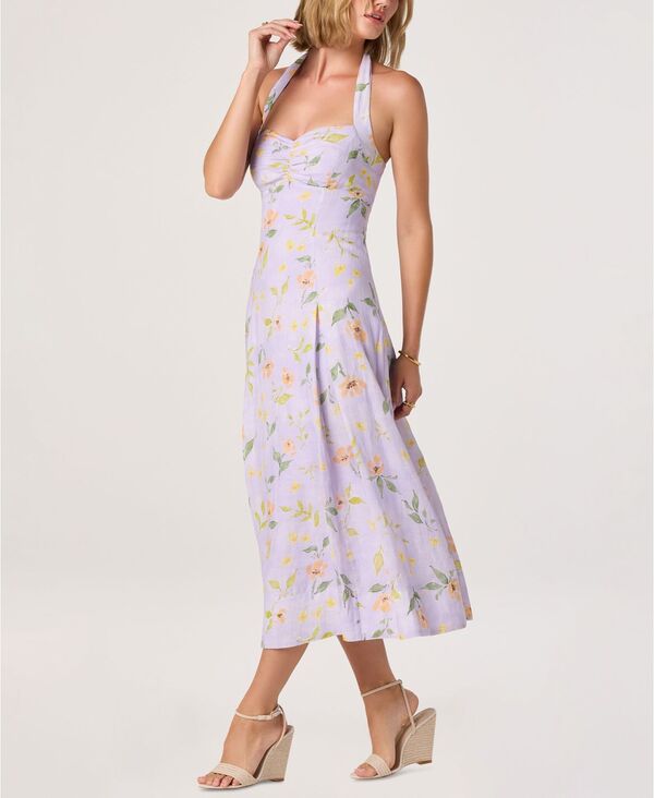 アストール レディース トップス ワンピース ホルター ASTR the Label Women'sweetheart Halter Neck Dress Purple Floral パープル｜ReVida 店