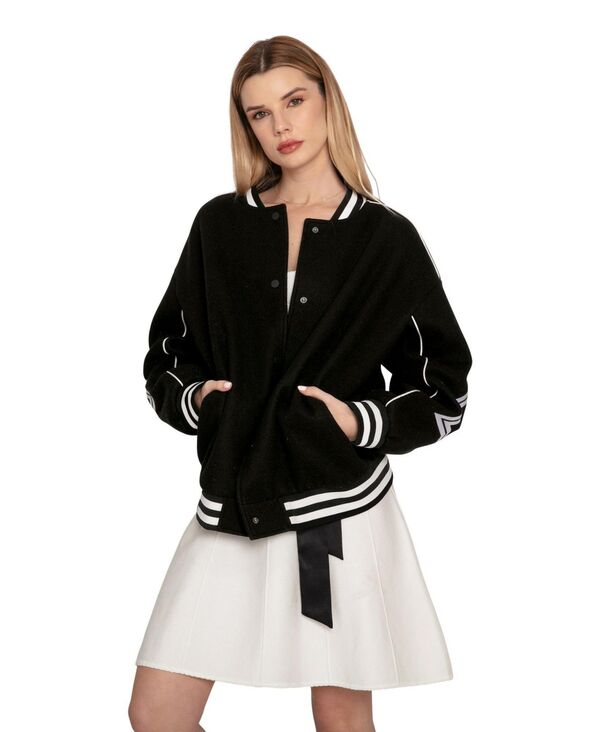 ベルアンドブルーム レディース アウター ジャケット・ブルゾン Belle & Bloom Women's Hold Me Close Letterman Bomber Black ブラック｜ReVida 店 31,720円