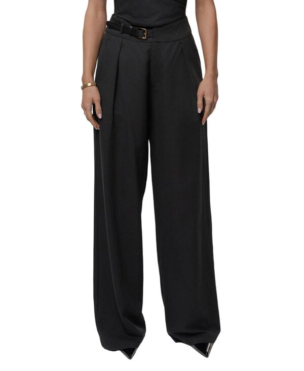 ジェイラックスレーベル レディース ボトムス カジュアルパンツ JLUXLABEL Women's Everywhere Belted Trousers Black ブラック|ReVida 店