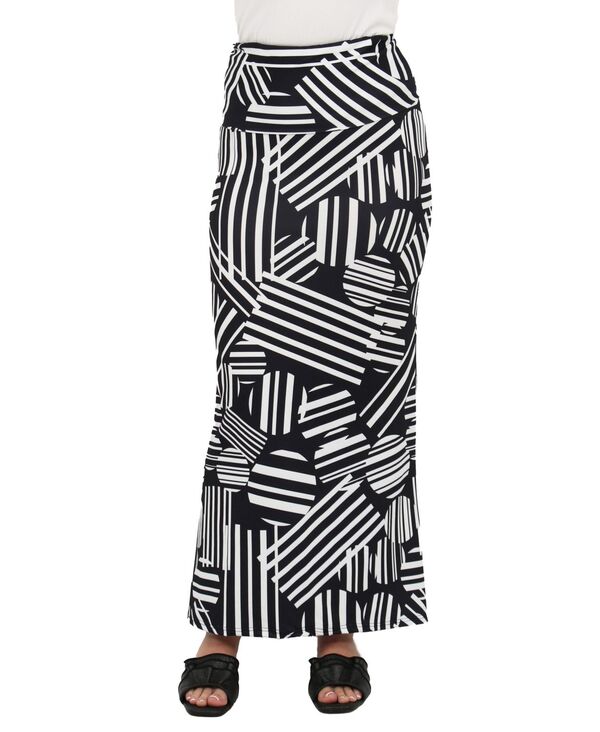 24 セブンコンフォート レディース ボトムスカート プリント マキシ 24seven Comfort Apparel Women's Abstract Print Maxi Skirt Print|ReVida 店
