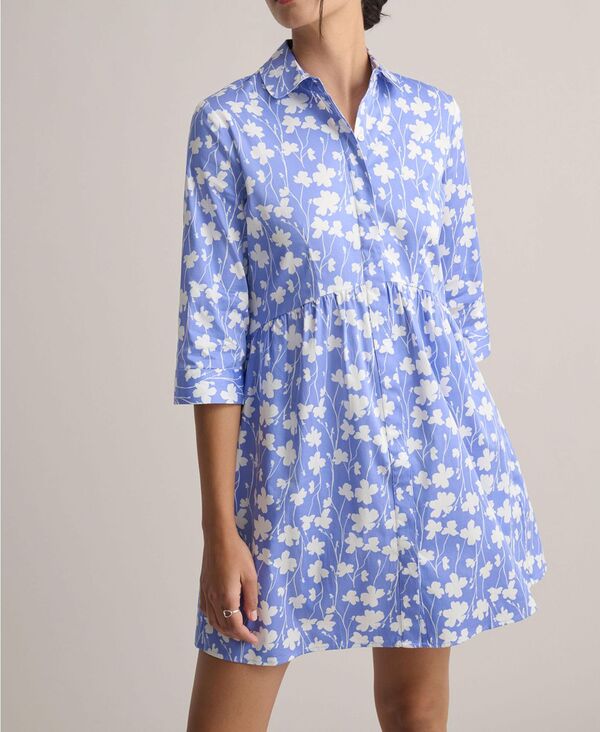 アンタックイット レディース トップス ワンピース シャツ コットン UNTUCKit Women'stretch Cotton Demi Shirtdress Blue ブルー|ReVida 店