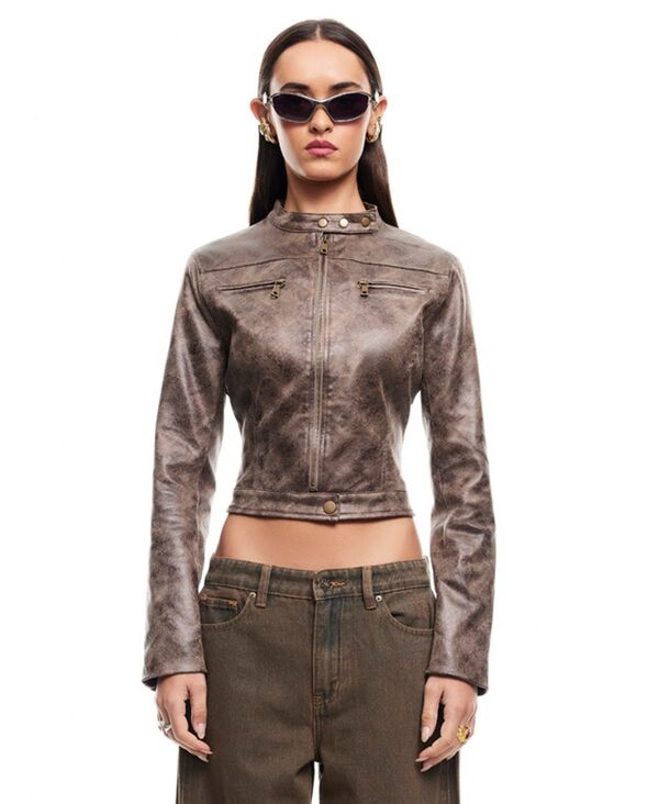 ライオネス レディース アウター ジャケット・ブルゾン Lioness Women's Bella Moto Jacket Chocolate チョコレート|ReVida 店