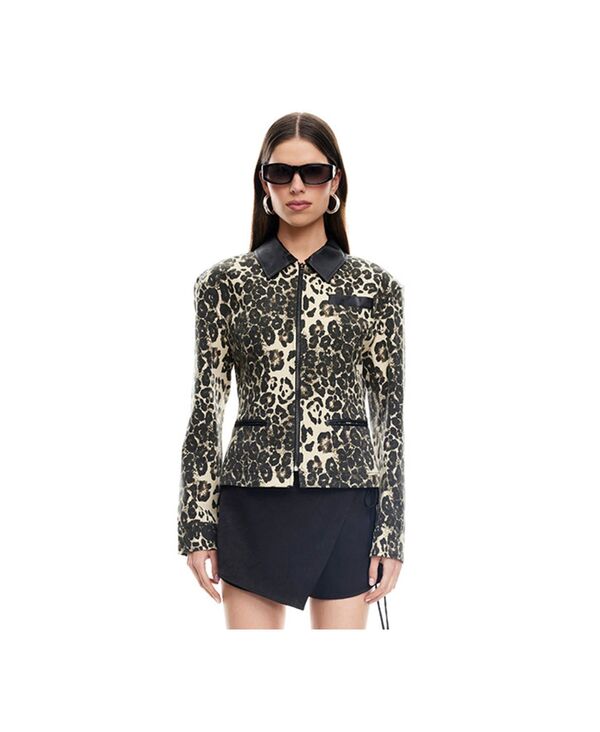 ライオネス レディース アウター ジャケット・ブルゾン Lioness Women'soho Spread Collar Jacket Leopard アニマル｜ReVida 店