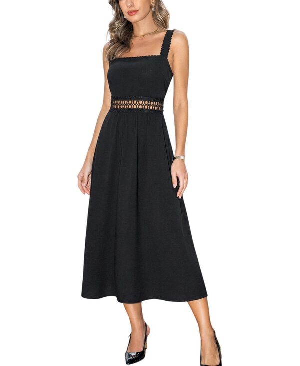 カップシー レディース トップス ワンピース ミディ Cupshe Women's Gallery Day Black Midi Beach Dress Black ブラック｜ReVida 店